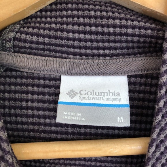 Columbia Tunnel Style Hooded Pullover Plum Purple Top Women’s Medium Textured - Picture 3 of 10